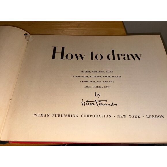 Vintage How To Draw By Victor Perard Hardcover Art Instruction Book Tutorial - Picture 11 of 16